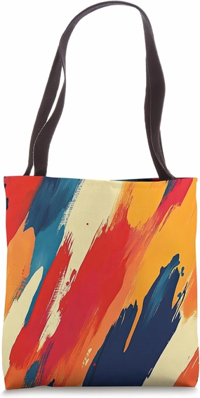 Abstract Bold Strokes Pattern Tote Bag