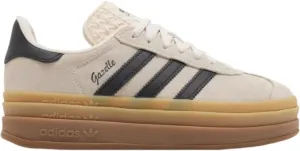 adidas Womens Gazelle Bold Beige/Black Road Running Shoes/Running Shoes-IE0429-Size 7