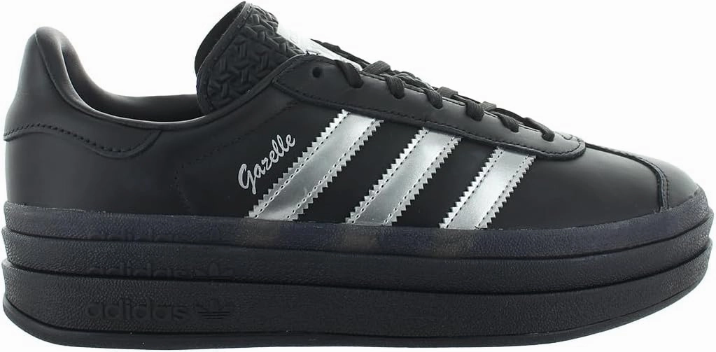 adidas Pride Gazelle Bold Womens Shoes Size 9, Color: Black/Silver/Black-Black