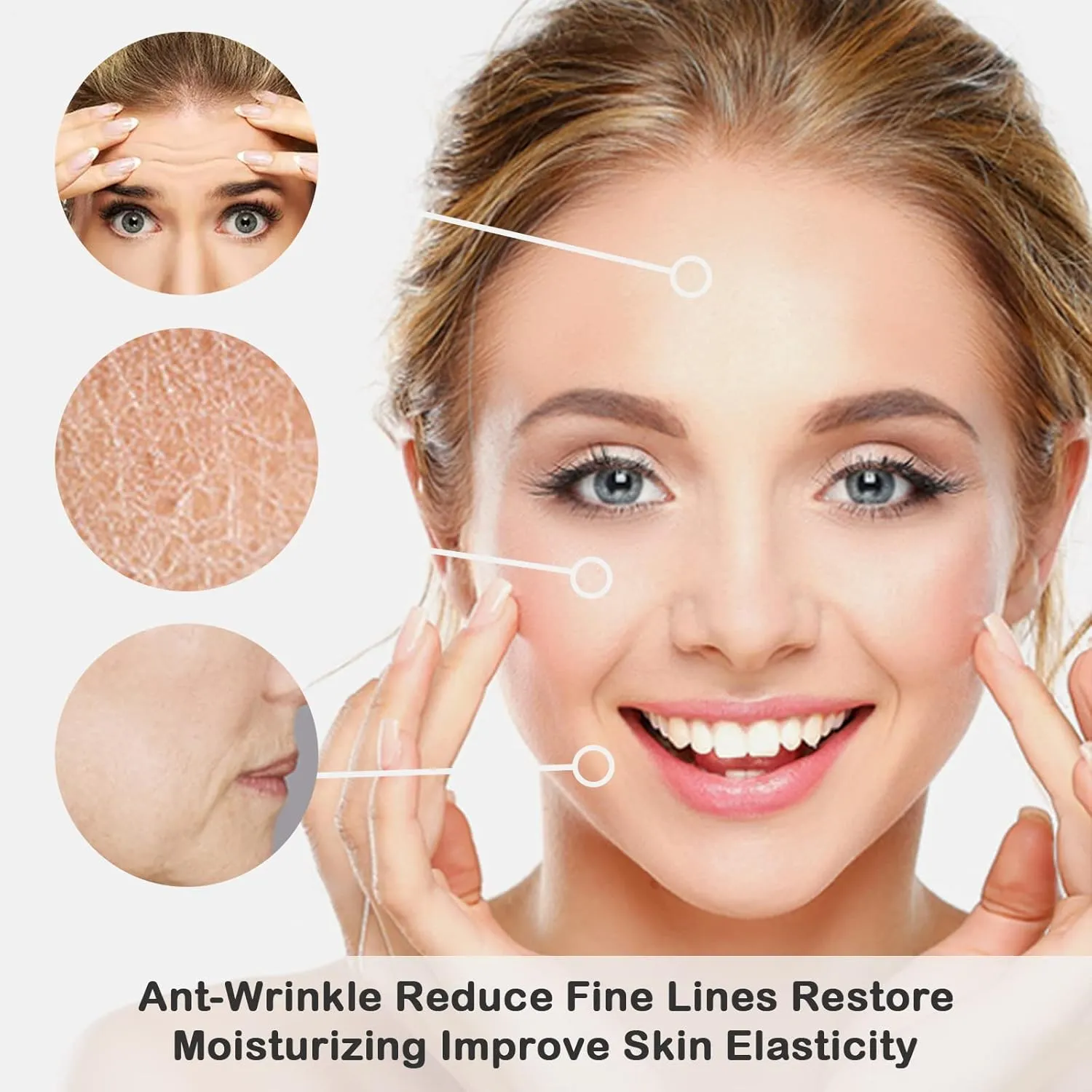 Adofect 12PC 24K Gold Gel Facial Masks Collagen Crystal Sheet Patch For Anti Aging, Puffiness, Anti Wrinkle, Moisturizing, Deep Tissue Rejuvenation and Hydrates Skin