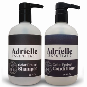 Adrielle Essentials Mandarin Peach Scented Color Protect Hair Shampoo and Conditioner Set, 16 Oz Shampoo - 16 Oz Conditioner