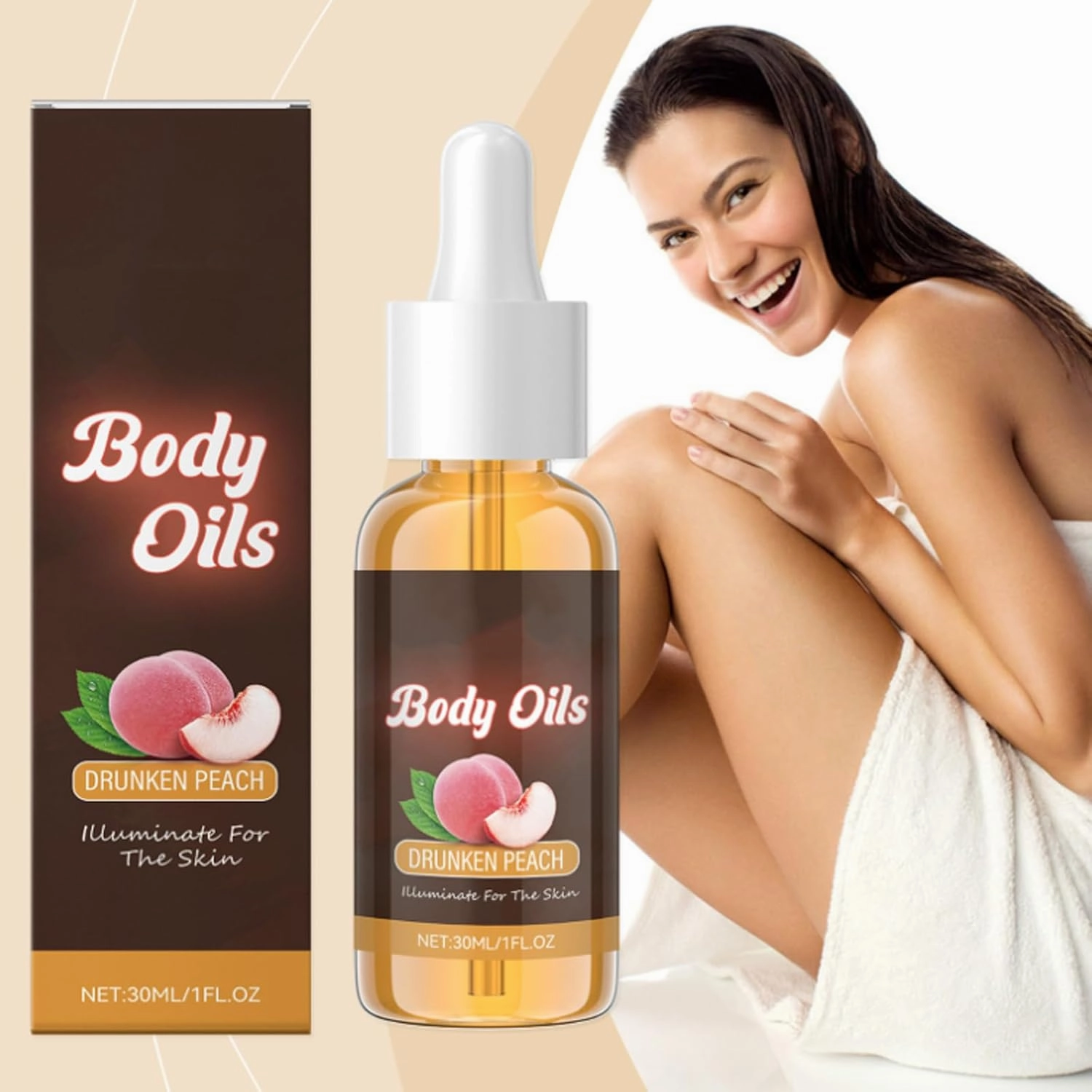 All New Body Drops - Pick Your Favorite Scent, 30ml/1oz Body Drop, Moisturizing BodyOil, Moisturizer Set Radiant Without Greasy Skin Smooth (2pcs)