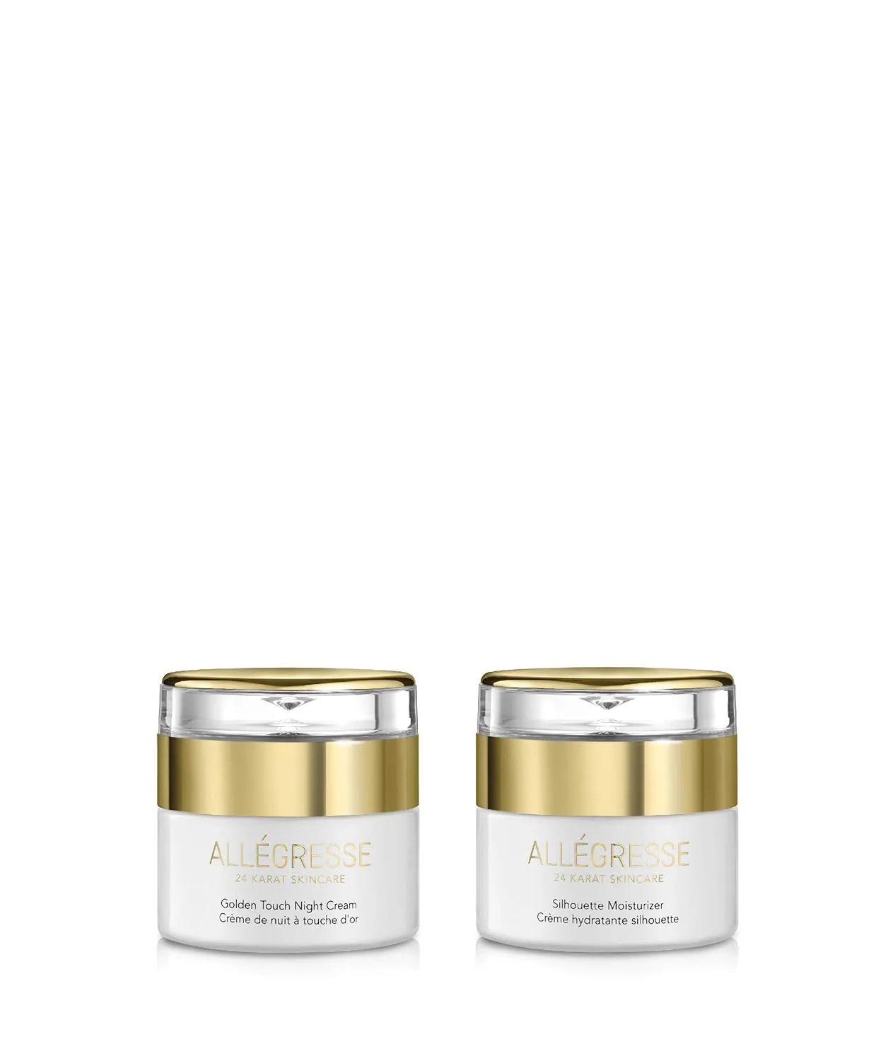 Allegresse Hydrating and Nourishing 24 Karat Gold Skincare Night Cream and Moisturizer Combo | Rejuvenated Appearance & Maintain Skin’s Texture and Tone | 2 Piece Set