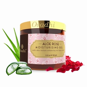 Aloe Vera Moisturizer with Hyaluronic – Pure & Natural Moisturizer for All Skin Types, Sunburn, Acne & Dark Circles – Soothing Red Algae & Rose Extract – 100gm
