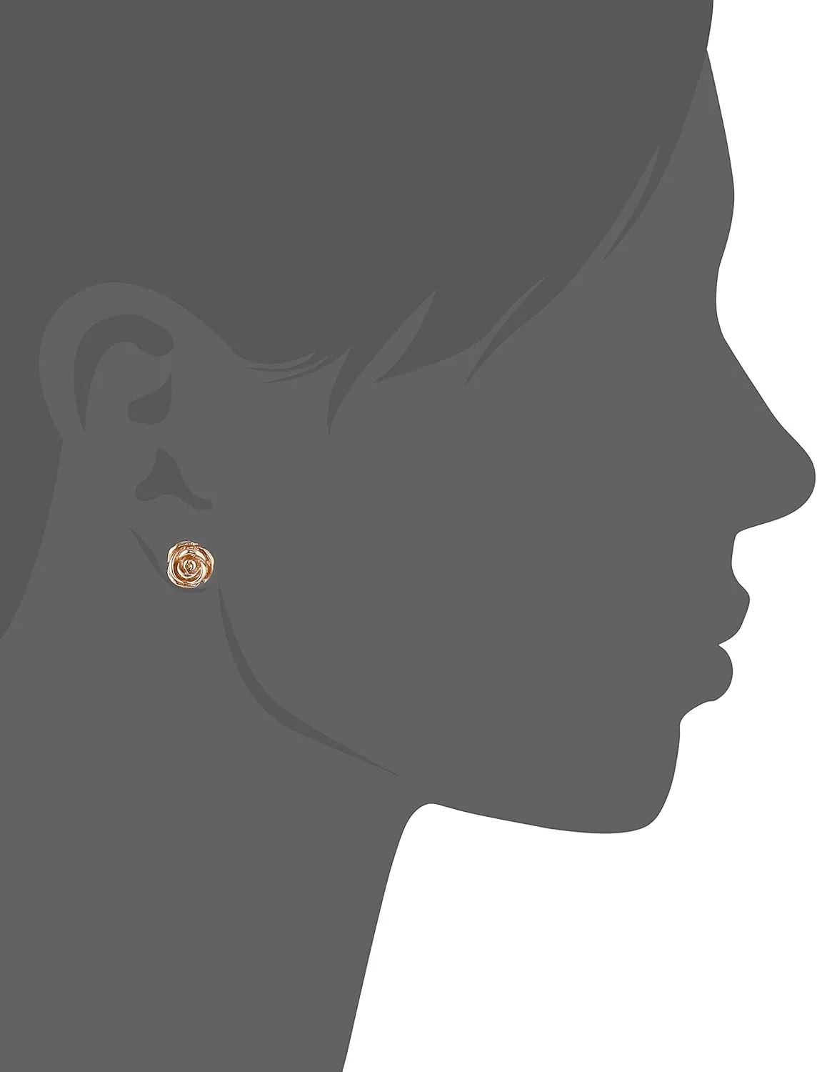 Amazon Essentials 925 Sterling Silver Rose Gold Earrings for Women, Nickel-Free Hypoallergenic Jewelry Gift, Push Back Stud Earrings , (previously Amazon Collection)