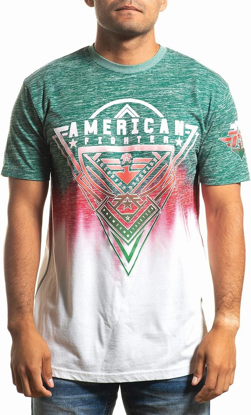 American Fighter Mens Sublimated T-Shirt Colored Short Sleeve Shirts for Men.