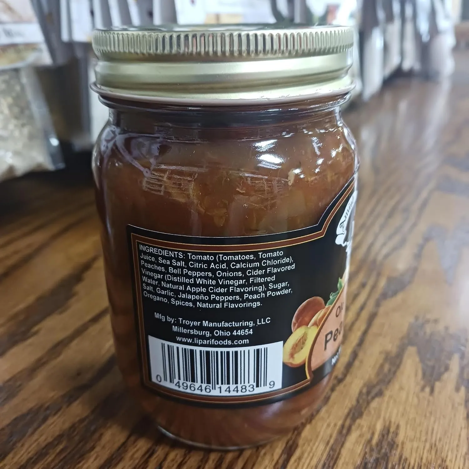 Amish Wedding Kettle Cooked Salsa, Thick and Chunky Pack of 2 14.5 ounce Jars, Peach