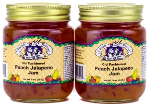 Amish Wedding Peach Jalapeno Jam 9oz (Pack of 2)