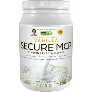 ANDREW LESSMAN Secure MCP Complete Meal Replacement - Vanilla 60 Servings - Only 57 Calories, Low-Fat, 7 Grams Marine Collagen Peptides, Promotes Radiant Smooth Soft Skin, Comfortable Joints