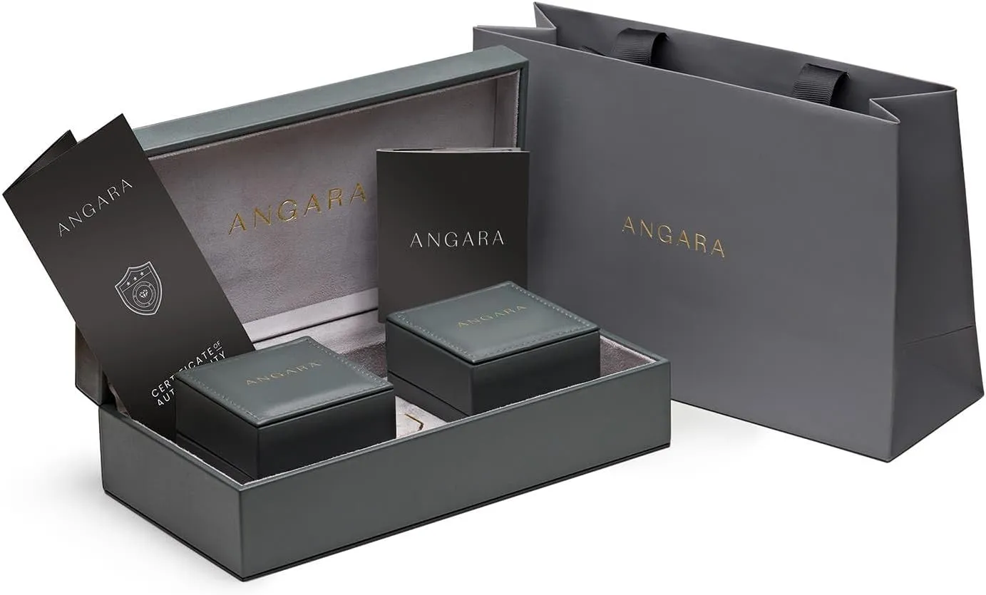 Angara Cushion Rectangular Lab Grown Emerald Engagement Ring with Marquise Diamonds in 14K Solid Gold/Platinum | Birthday, Anniversary, Wedding Jewelry Gift for Women