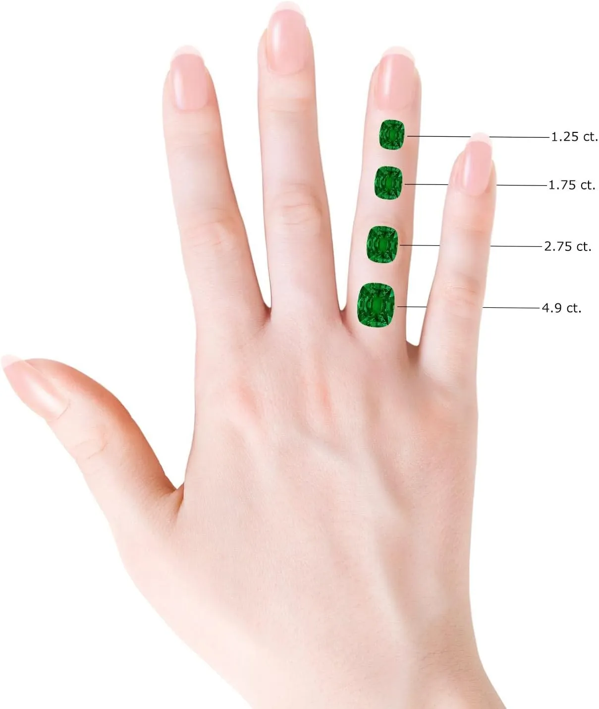 Angara Cushion Rectangular Lab Grown Emerald Engagement Ring with Marquise Diamonds in 14K Solid Gold/Platinum | Birthday, Anniversary, Wedding Jewelry Gift for Women