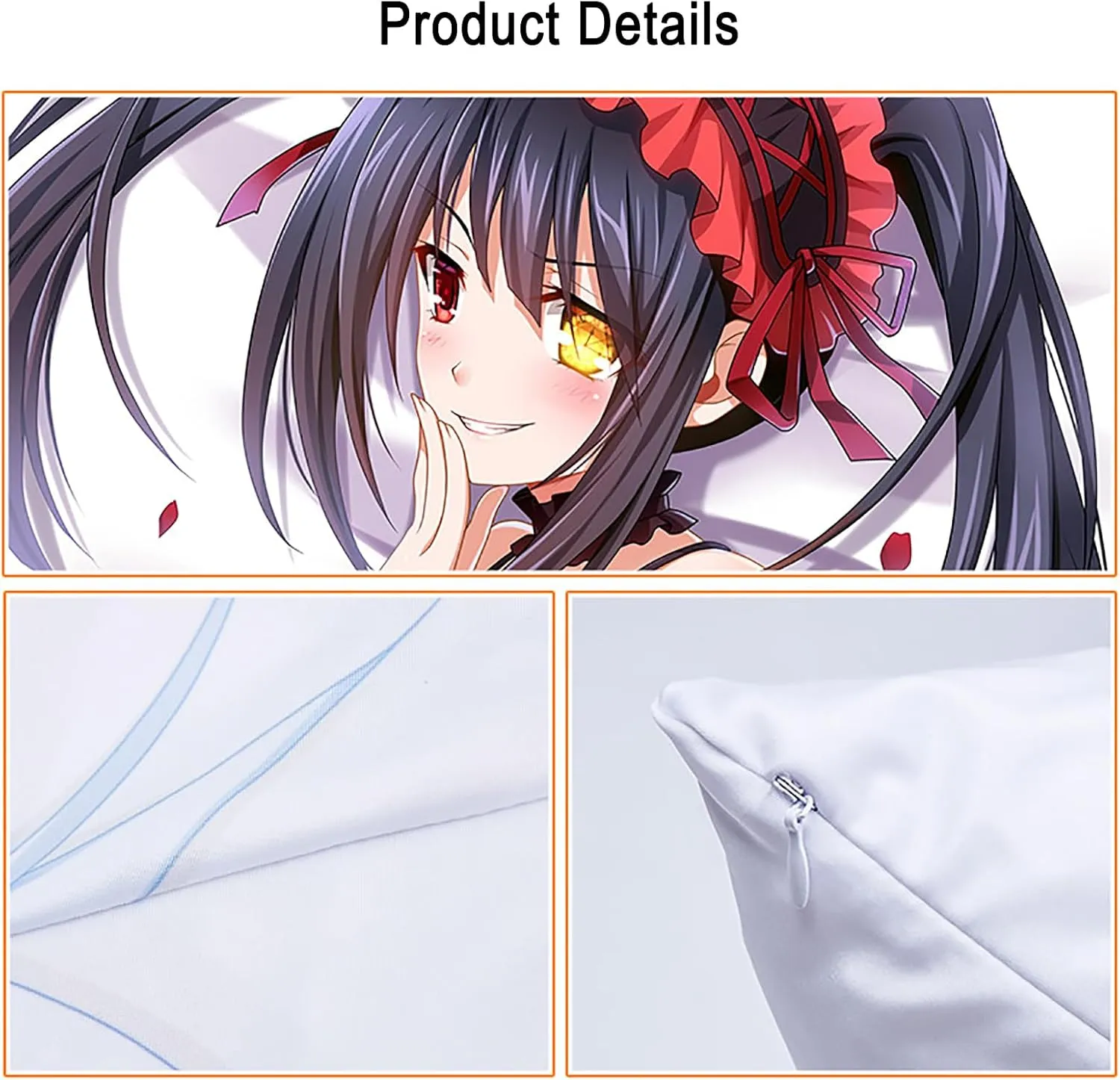 Anime Pillow Case Dakimakura Azur Lane Impact 180x60cm (70.9in x 23.6in) Bedding Pillowcase Hugging Body Pillow Case Double Sided Cushions Covers Natural Velvet