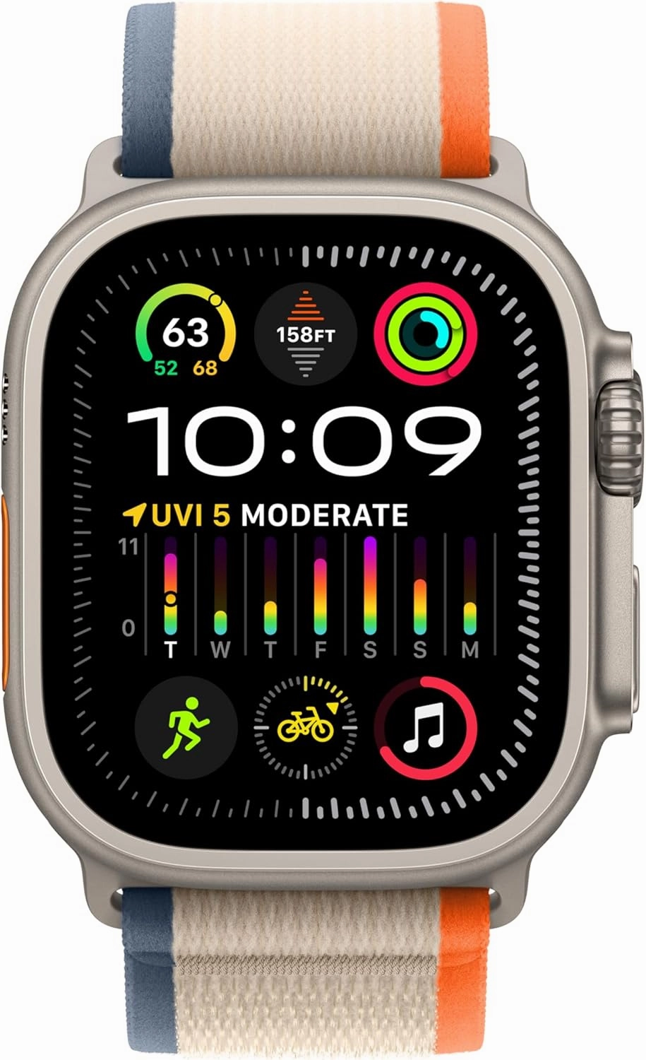 Apple Watch Ultra 2 [GPS   Cellular 49mm] Smartwatch with Rugged Titanium Case & Orange/Beige Trail Loop S/M. Fitness Tracker, Precision GPS, Action Button, Extra-Long Battery Life