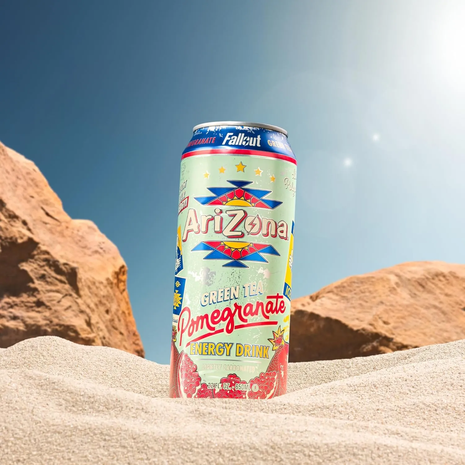 AriZona x Fallout Pomegranate Green Tea - 234mg Natural Caffeine per Can