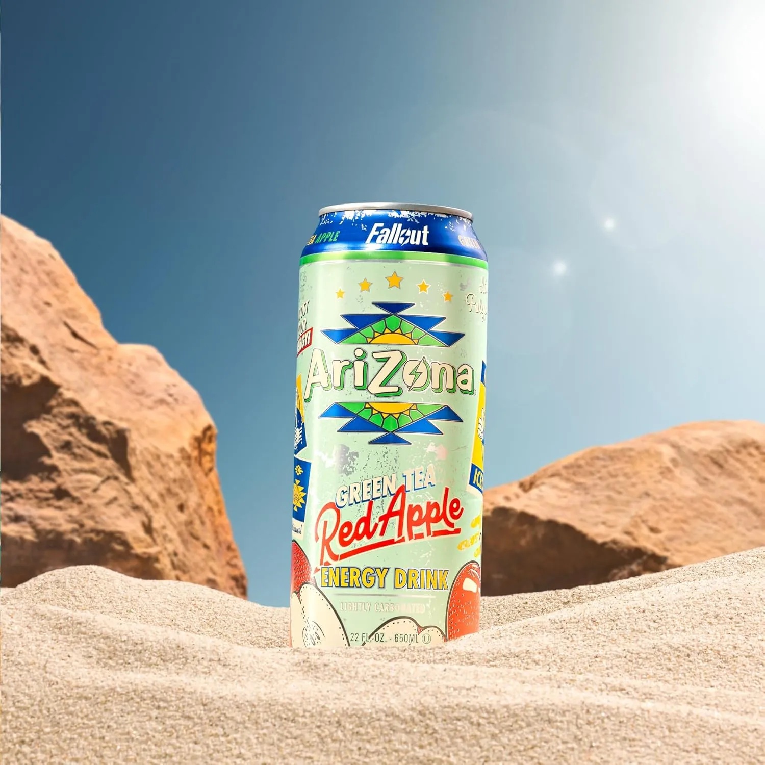 AriZona x Fallout Red Apple Green Tea Energy Drink - 234mg Natural Caffeine per Can