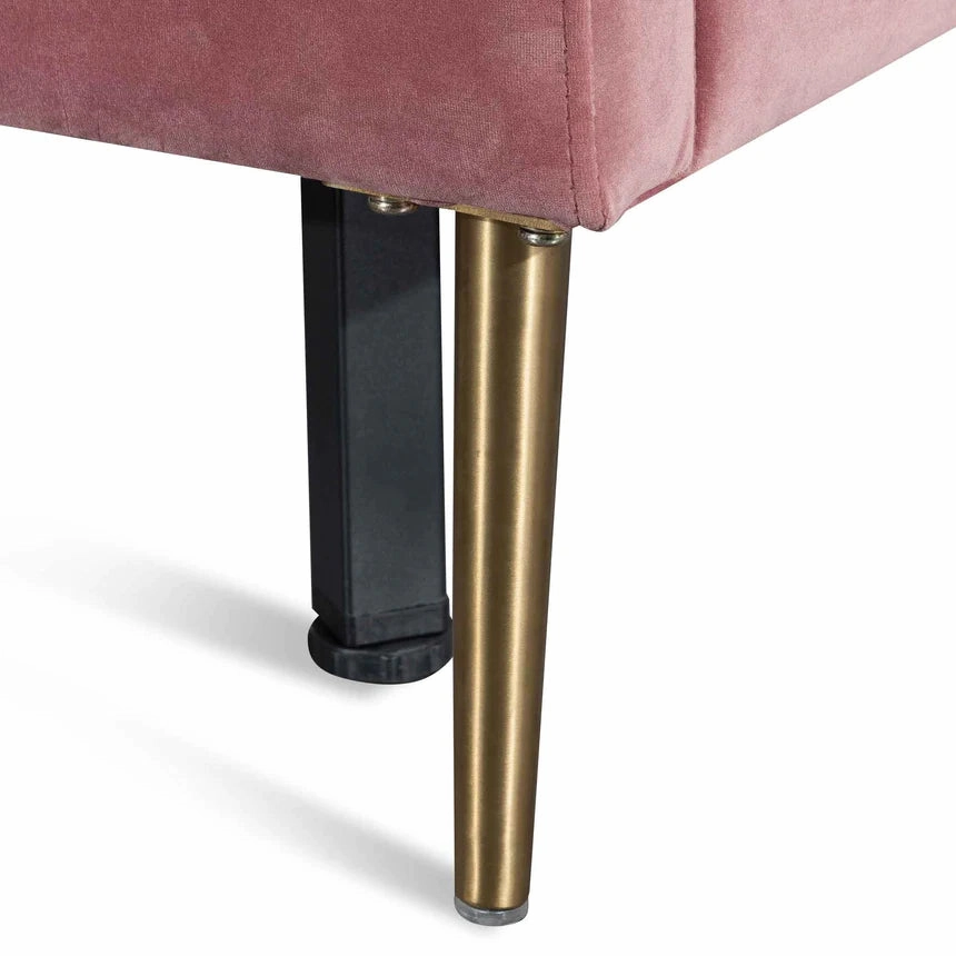 Art Deco Inspired Bed Frame - Blush Peach (King)