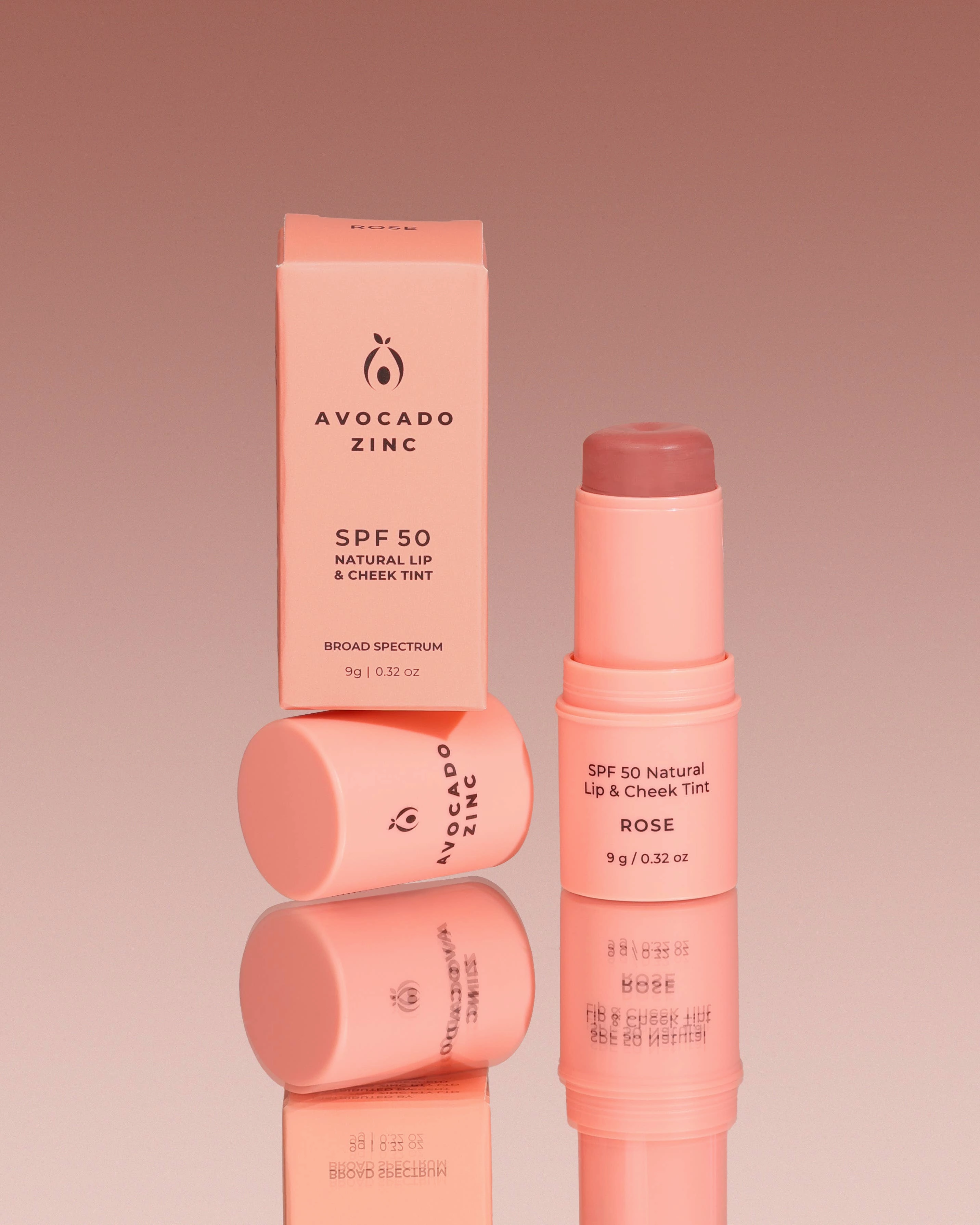 AVOCADO ZINC - SPF 50 Natural Lip & Cheek Tint - Rose