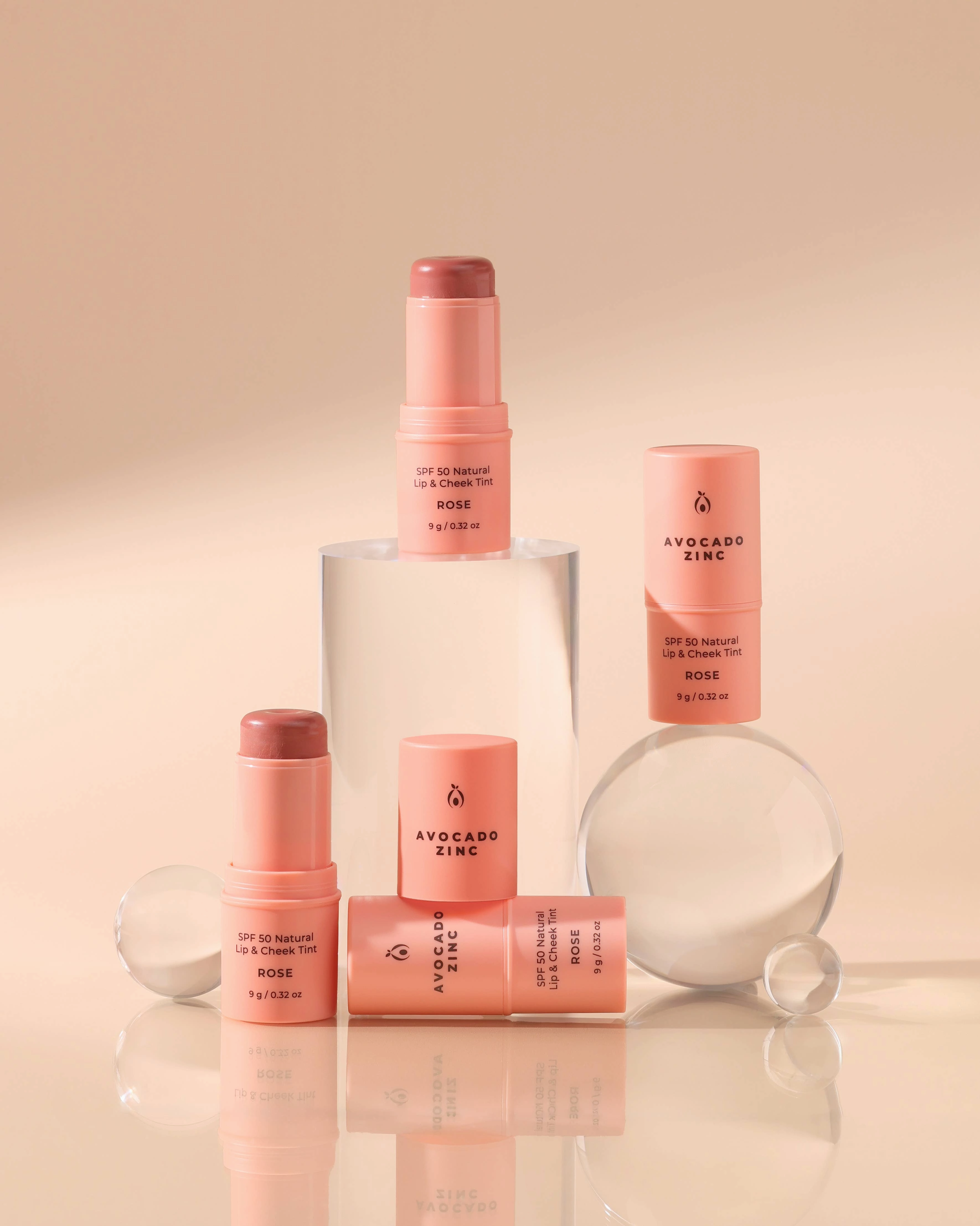 AVOCADO ZINC - SPF 50 Natural Lip & Cheek Tint - Rose