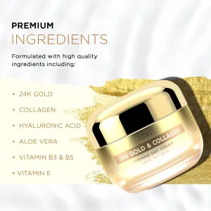 Azure Dermatologist Tested 24K Gold & Collagen Face Moisturizer - K Beauty Anti-Aging Face Cream for Firming & Skin Tightening Face Cream - Korean Skincare - All Skin Type 1.69 fl oz - 2 Pack