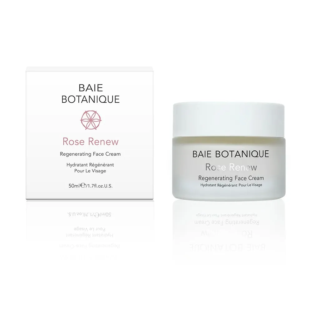 Baie Botanique - Hydrating Face Cream – Tightening Face Cream - Anti Aging Face Cream - Rose Water & Rosehip Oil – Lightweight Daily Moisturizer – 50ml