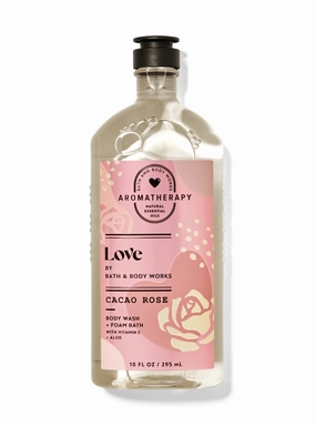 Bath & Body Works Aromatherapy Cacao Rose Body Wash & Foam Bath, 10 fl oz (Cacao Rose)