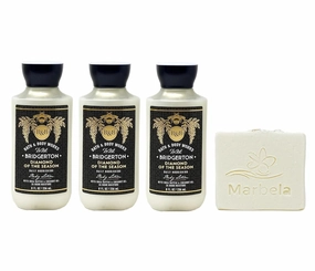 Bath & Body Works Diamond Of The Season 3 Piece Daily Nourishing Body Lotion Value Pack with a Natural Oats Bar Soap - Full Size