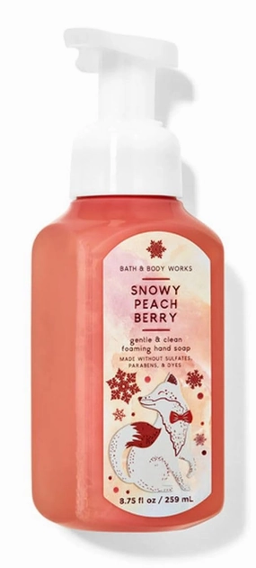 Bath and Body Snowey Peach Berry Gentle Foaming Hand Soap | 8.75 Fl Oz | Scented with Natural Essential Oils