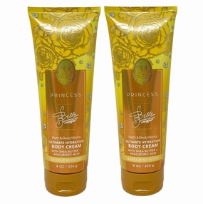 Bath and Body Work Limited Edition Princess Collection Belle 2 Pack Body Cream Bundle - Full Size