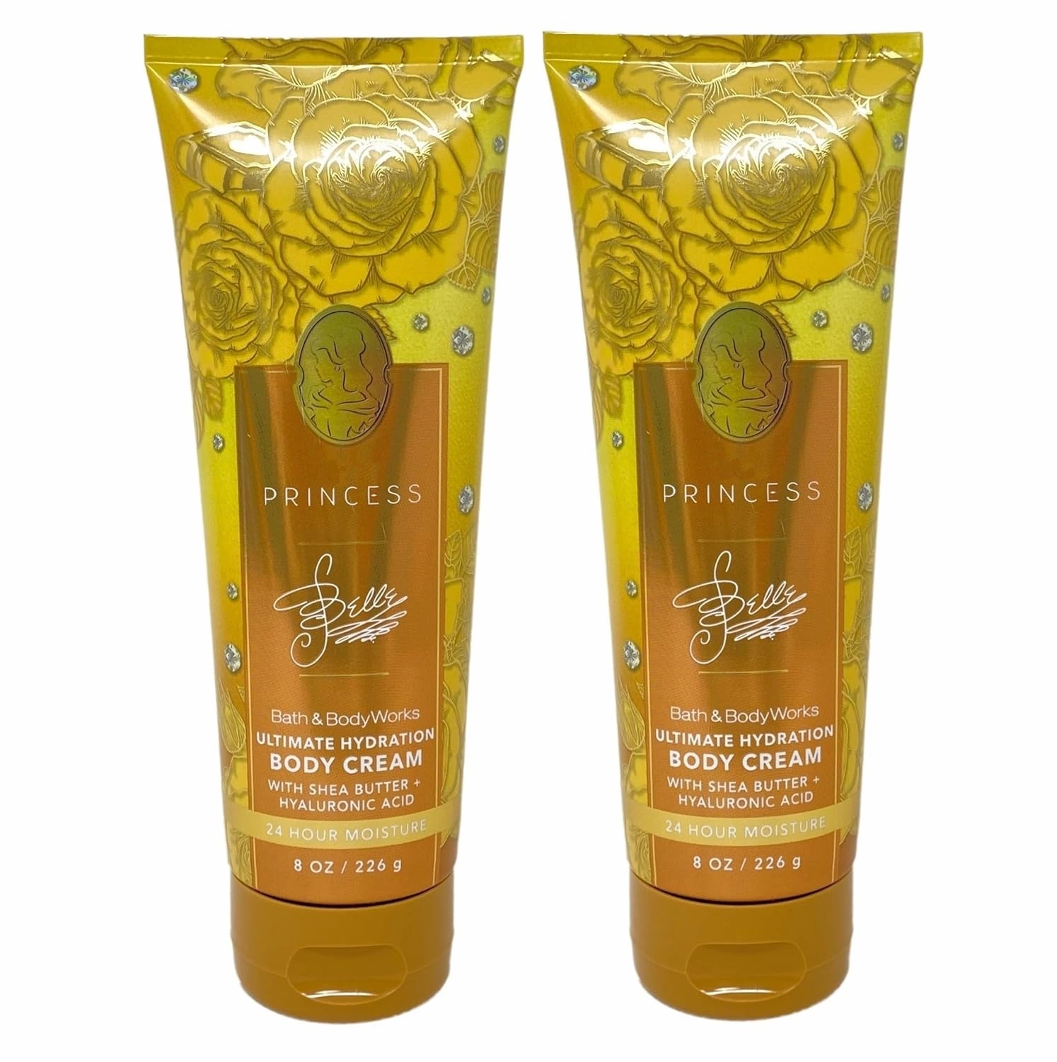 Bath and Body Work Limited Edition Princess Collection Belle 2 Pack Body Cream Bundle - Full Size
