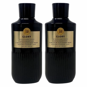 Bath and Body Work Men's Collection Glory 2 Pack 3-in-1 Hair, Face & Body Wash Bundle - Full Size