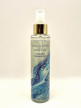 Bath and Body Work Saltwater Breeze Diamond Shimmer Mist, 9 FL OZ, Sparkling Body Spray