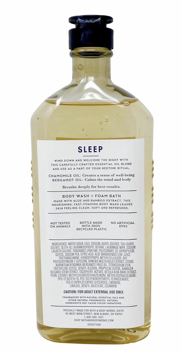 Bath and Body Works Chamomile   Bergamot Aromatherapy Body Wash and Foam Bath 10 Fluid Ounce (Chamomile   Bergamot)