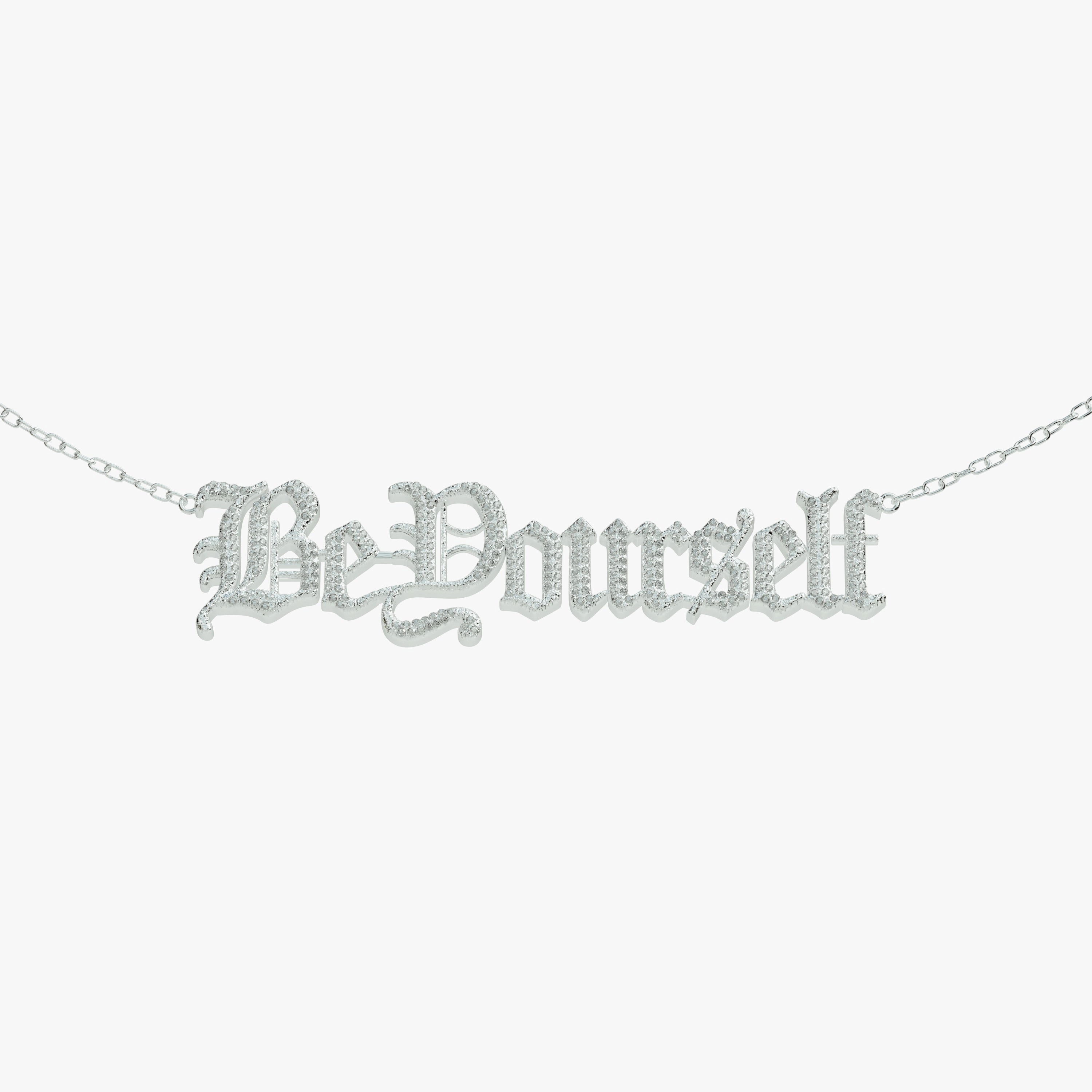 Be Yourself Necklace - Diamond Encrusted