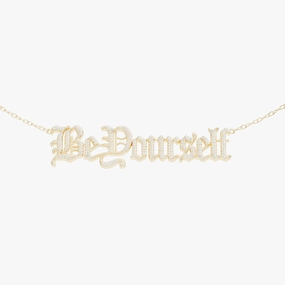 Be Yourself Necklace - Diamond Encrusted