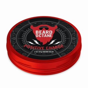 Beard Octane: Positive Charge - Natural Beard Balm w/Shea Butter - 2 Oz - Conditions and Styles - Made in USA - Bright Citrus Scent