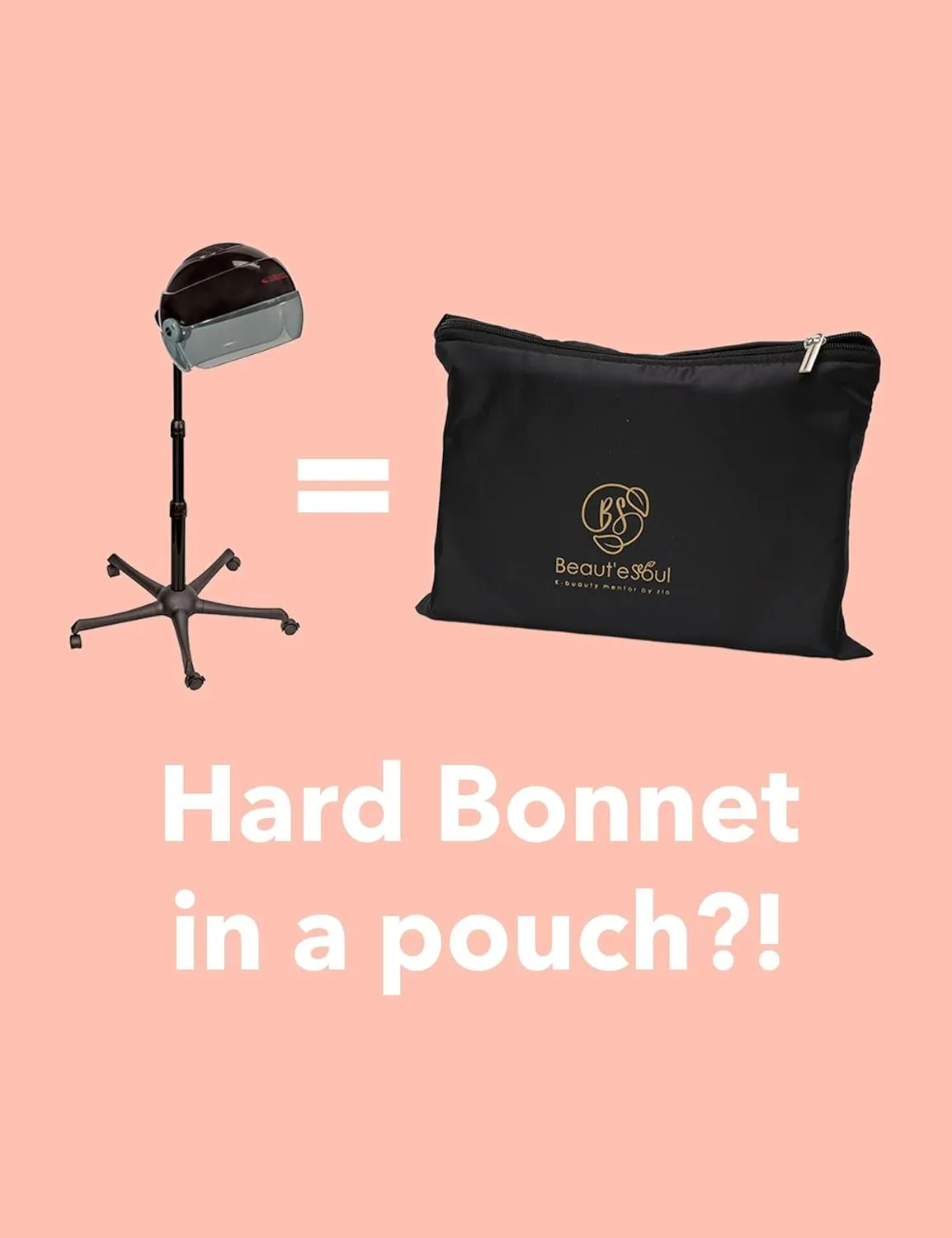 BEAUT'E SEOUL Bonnet Hair Dryer Attachment – Large Soft Hood for Handheld Blow Dryers, Deep Conditioning Cap for Natural Curly Hair, Quick Drying & Hair Treatment