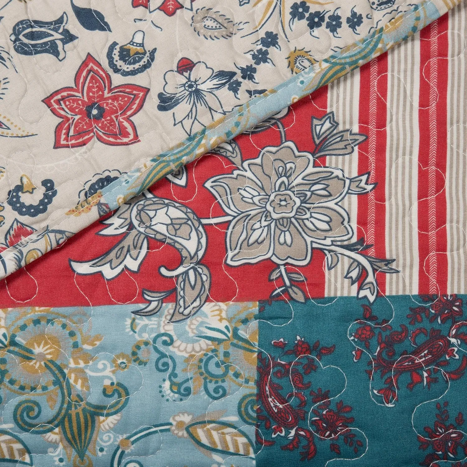 Bedford Home 3 Piece Mallory Quilt Set - King