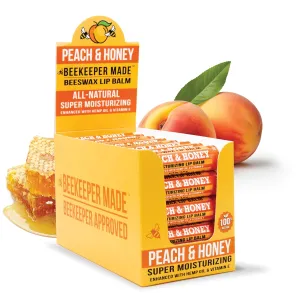 Beeswax Bulk Lip Balm, 40 Count | For Men, Women, and Children. Great for Gifts, Showers, & More (Peach)