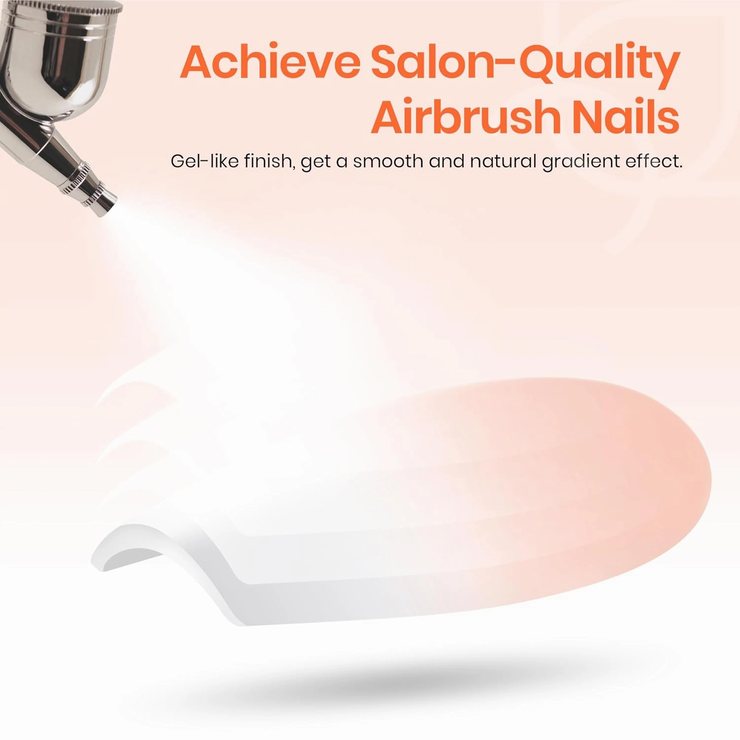 Beetles Ombre Short Square Press on Nails, 224Pcs Peach Square Ombre Press On Nails, 16 Sizes Reusable Fake Nails No Need to File Easy False Nail Tips for Nail Extension DIY Nails Gift for Women