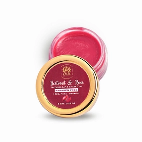 Beetroot & Rose Lip & Cheek Tint | 100% Organic & Natural | Lighten dark lips | Hydrated & Nourished lips | Protection | Heal Chapped Lips. | Suitable for all types of Lips