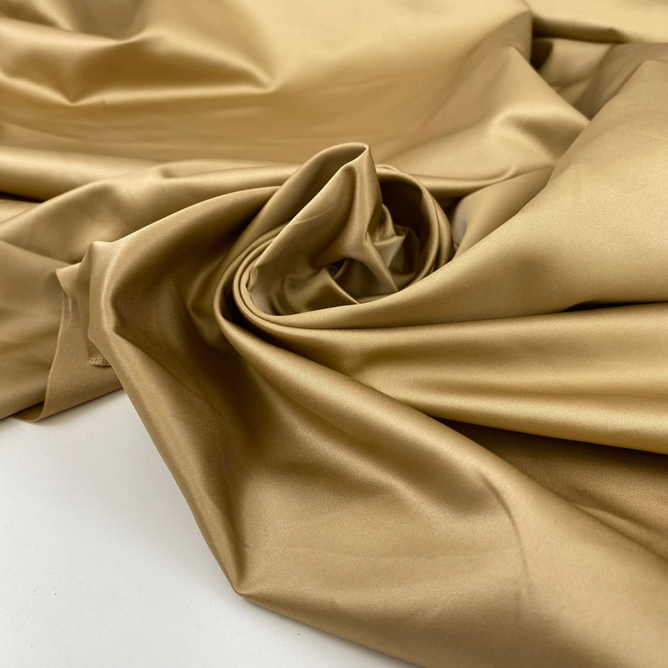 Beige Satin Of Soft Polyester