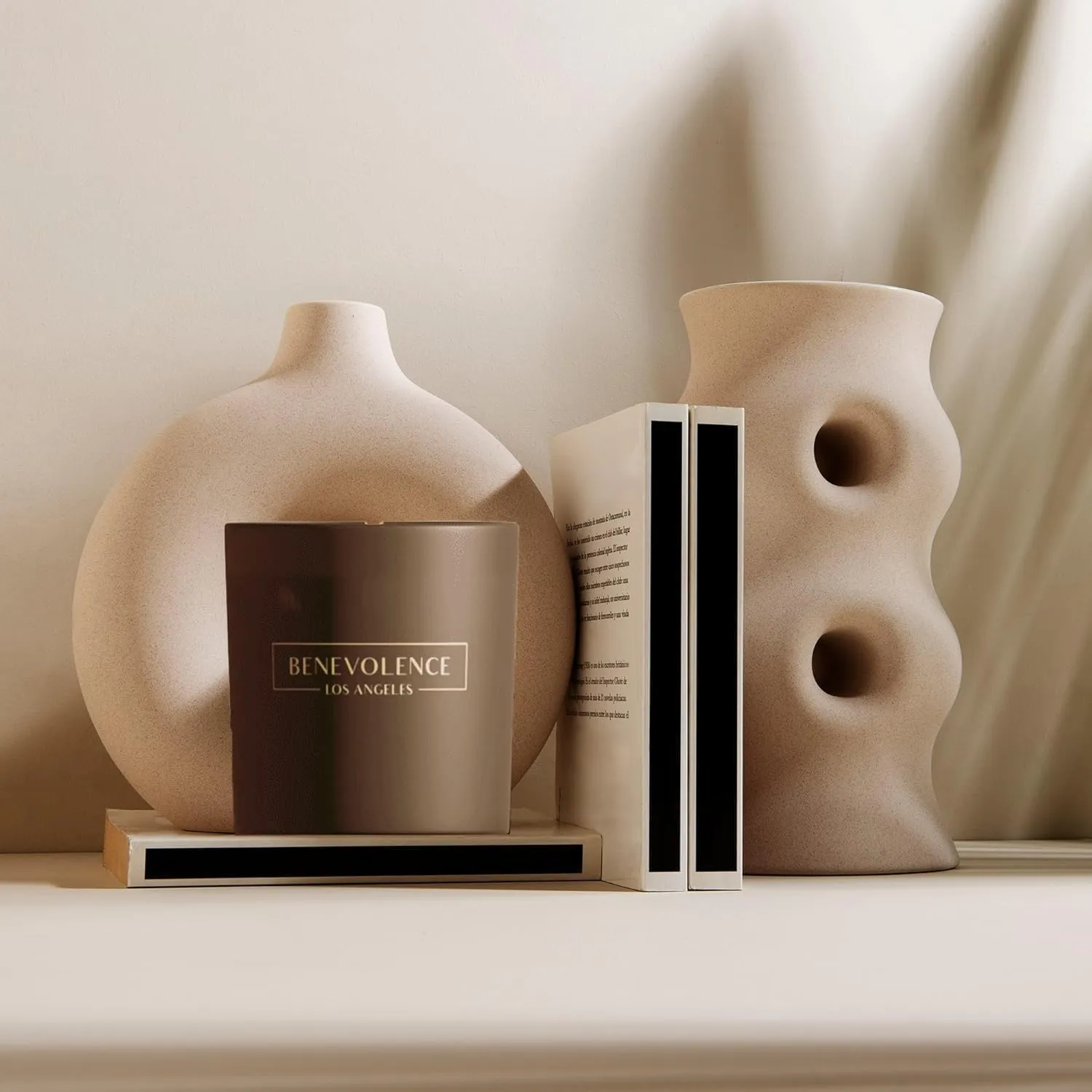Benevolence LA Bergamot & Jasmine Scented Candle | Fathers Day Gift for Dad | Soy Candles, Black Candle for Home | Gifts for Men | Home Fragrance | Aromatherapy | 8oz, 45 Hour Burn - Jasmine