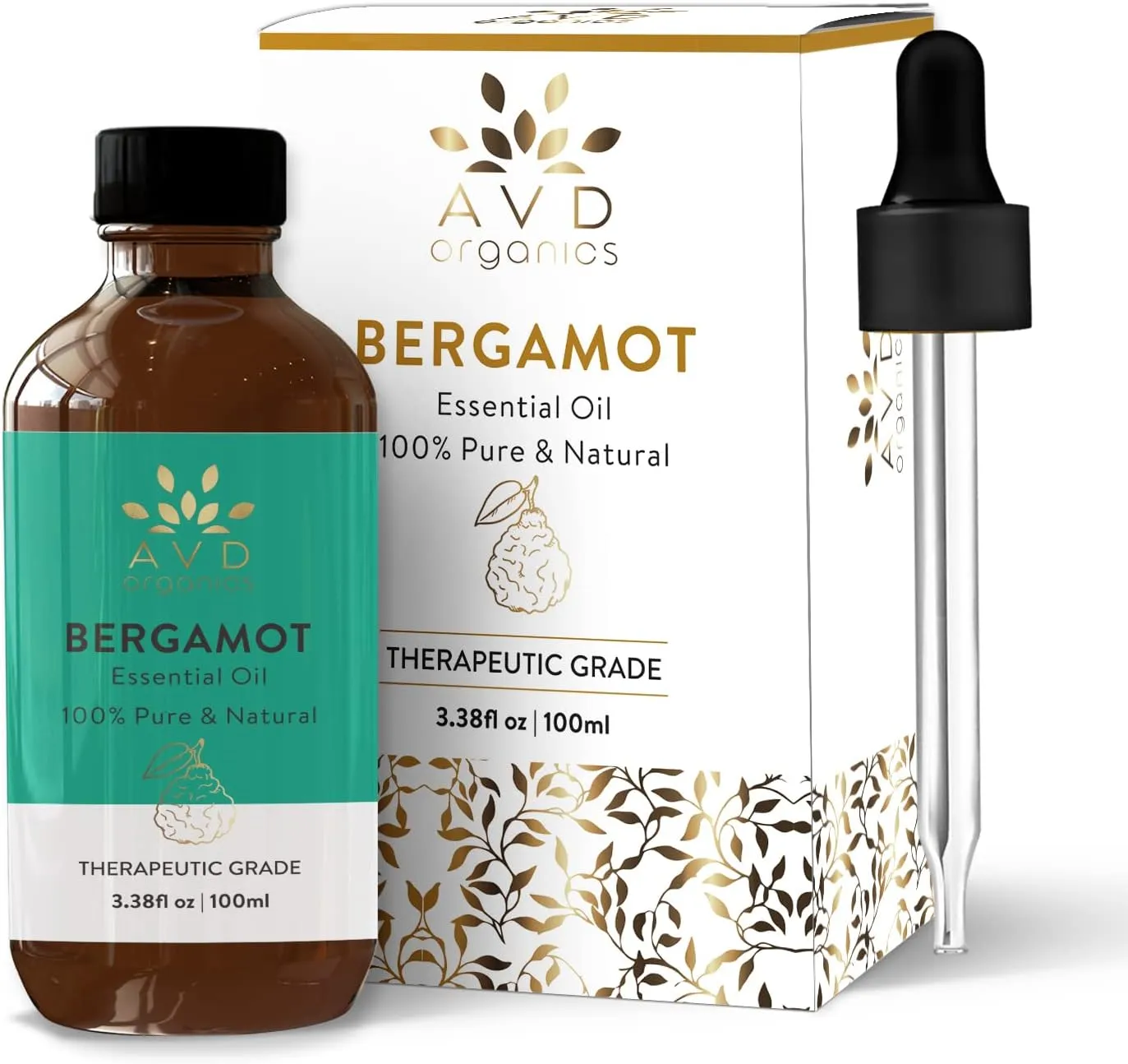 Bergamot Essential Oil for Diffuser | 100% Pure & Natural Bergamot Oil | for Skin Aromatherapy Home Fragrance Soap & Candle Making| 3.38 fl. Oz
