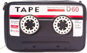 Bewaltz Novelty Handbag, Fun Shape Tween Style - Sauce Packet Crossbody (Cassette Tape)