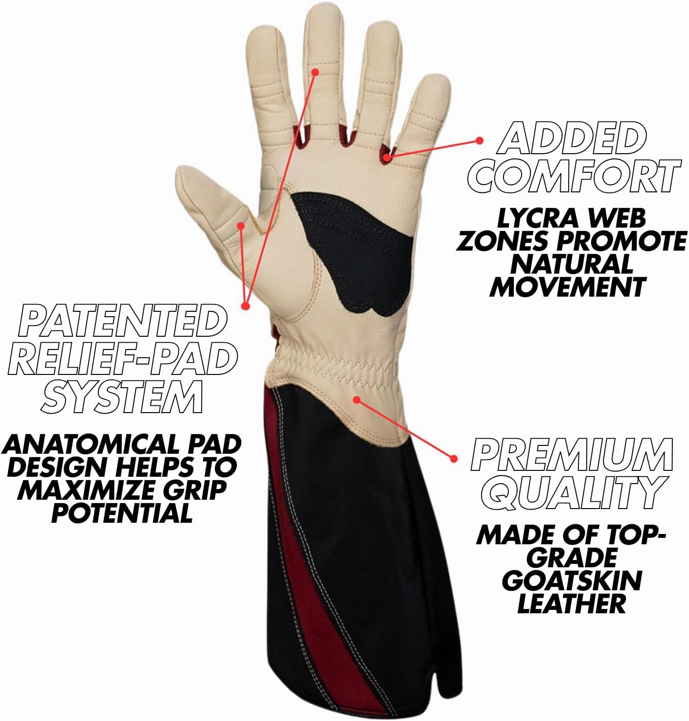 Bionic Women's Rose Pruning Gardening Gloves (One Pair)