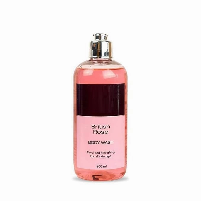 BK British Rose Body Wash - Deep Cleansing | Exfoliating | Nourishing Liquid Soap | Men and Women - 200ml