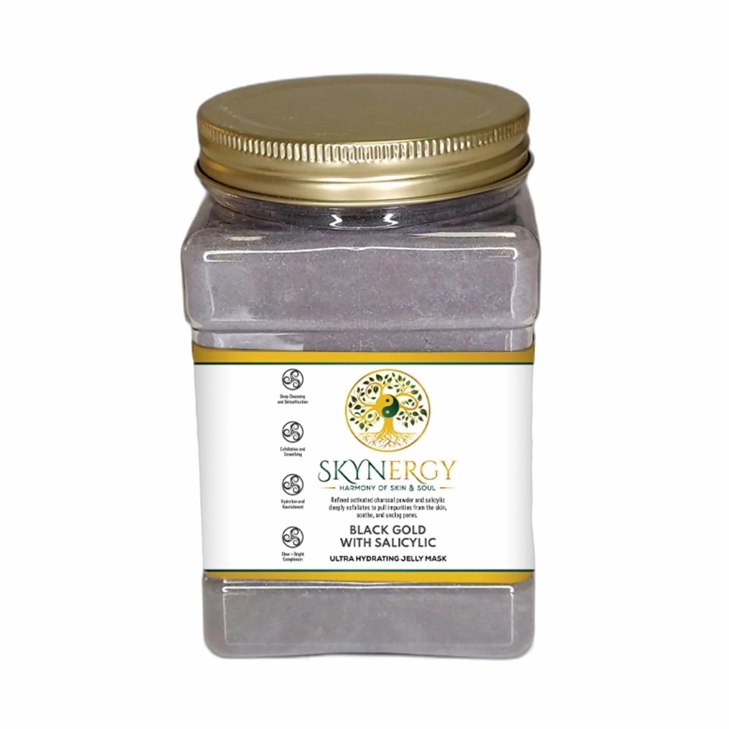 Black Gold with Salicylic Jelly Mask|Professional Grade HydroGlo Jelly face Masks for facials professional|Skin Hydration| Radiance and Reduced Pigmentation|Vajafacia|12 Applications(30Fl Oz)