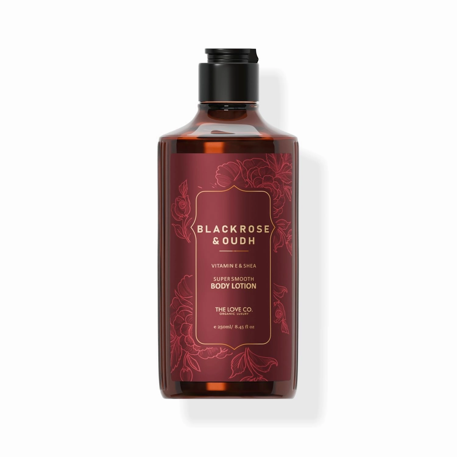 Black Rose & Oud Body Lotion - Nourishing Moisturizer Cream for Dry Skin - Suitable for Men and Women with Jojoba Oil, Shea Butter & Vitamin E - 250ml