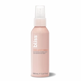 Bliss Rose Gold Rescue Toner Mist, Soothing & Refreshing Face Spray | Calming Rose Flower Water & Nourishing Colloidal Gold for Sensitive Skin | Clean | Cruelty-Free | Paraben Free | Vegan | 3.4 oz