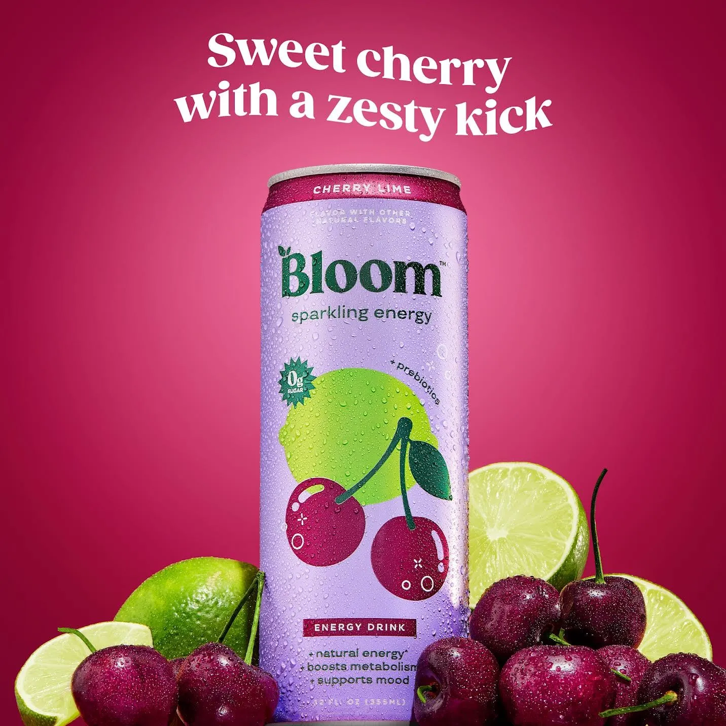 Bloom Nutrition Sparkling Energy Drink - Natural Caffeine, Zero Sugar, 180mg Caffeine - Antioxidant-Rich w/Green Coffee Bean, Green Tea Extract, Prebiotics - Wellness Beverage for Focus & Metabolism 12oz 12 pk